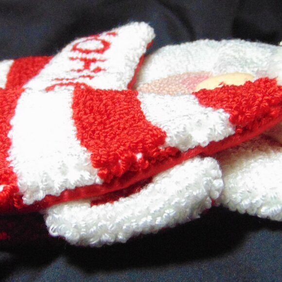 Santa Claus Stocking, Hook and Loop 3D, 19 in long x 8 in wide, Hook, Fillable - Picture 11 of 12